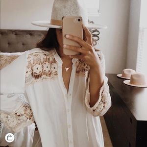 free people button down